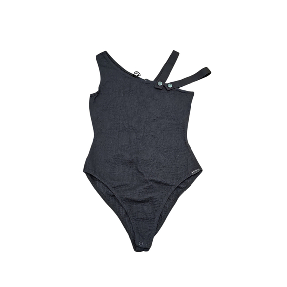 Koral Textured Bodysuit Small Black - Picture 1 of 6